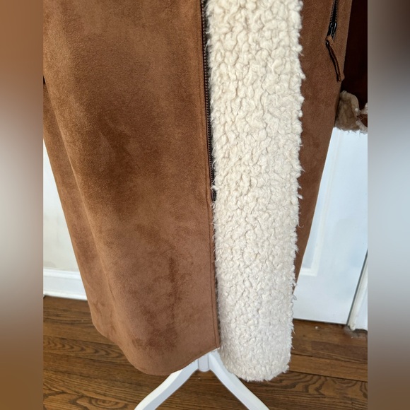 NWOT Boden women’s shearling lined faux suede overcoat- size 10 - Picture 4 of 8